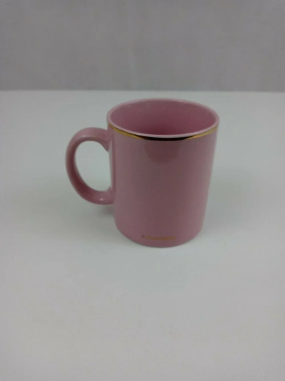 Precious Moments Chapel Carthage, Missouri Pink & Gold Coffee Mug Cup 4